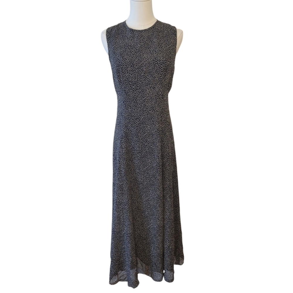 Vintage David Warren Black Sleeveless Maxi‎ Dress Size 4